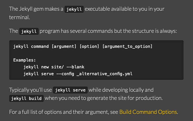 Jekyll Commands